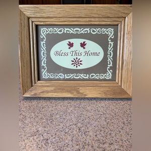 Bless this house cut work framed
